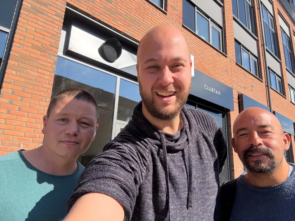 Kenny till vänster, jag i mitten och Alexander till höger.